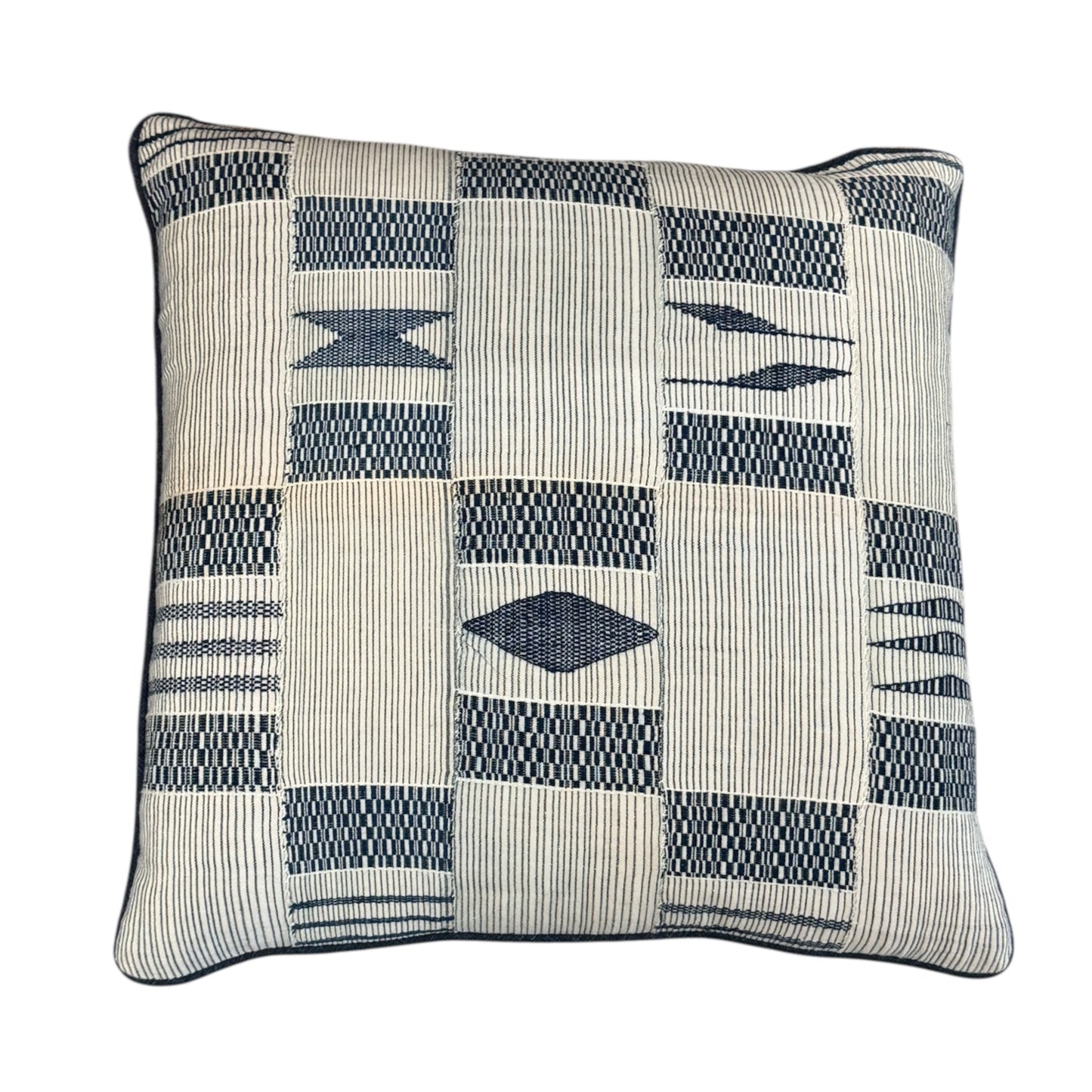 Vintage Geometric Square Fabric Throw Pillow