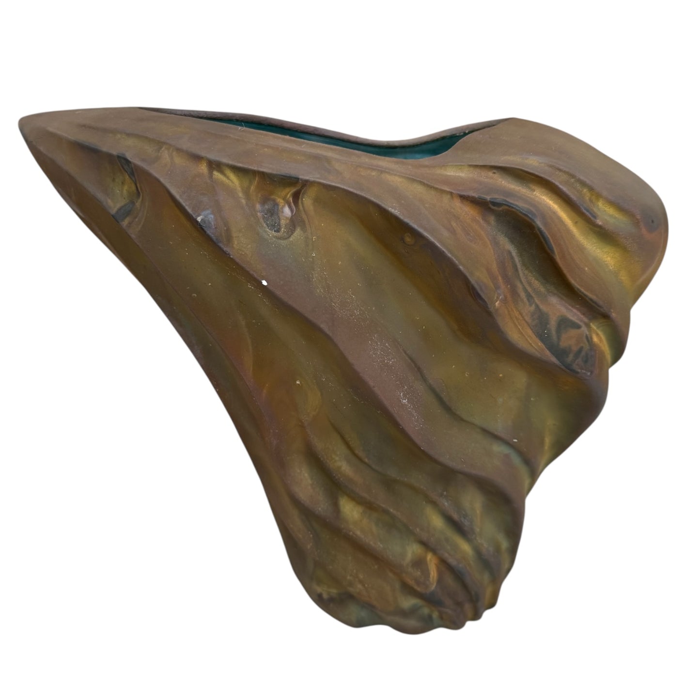 1980s Tony Evans Sculptural Art Raku Pottery Vase