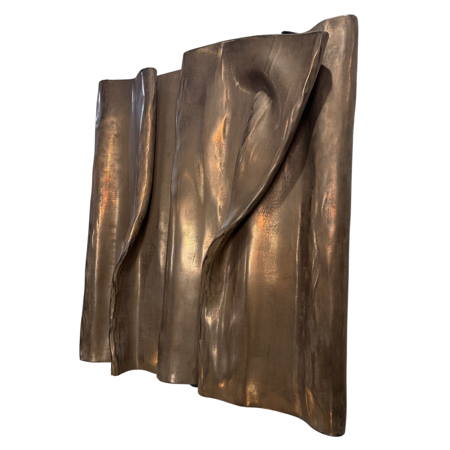 Wave - Sculpted in Concrete, Liquid Bronze