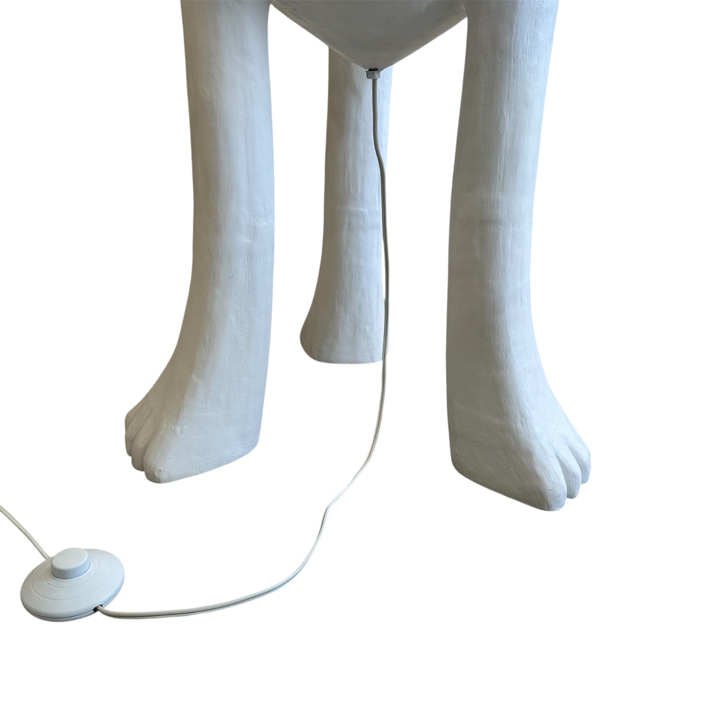 Primitive Tribal Plaster Table / Floor Lamp