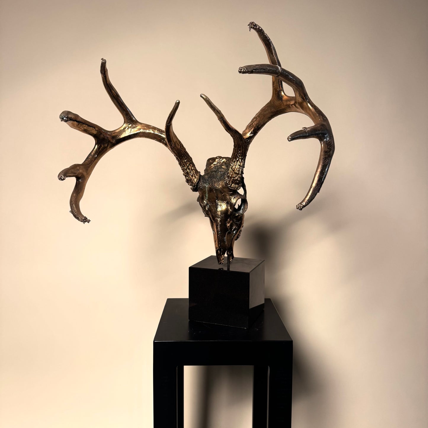 Golden Stag Skull by Carl Hopgood