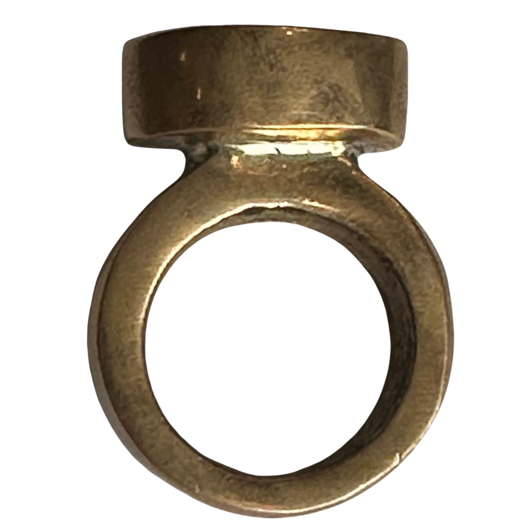 Charoite Stone Hand-Crafted Bronze Ring