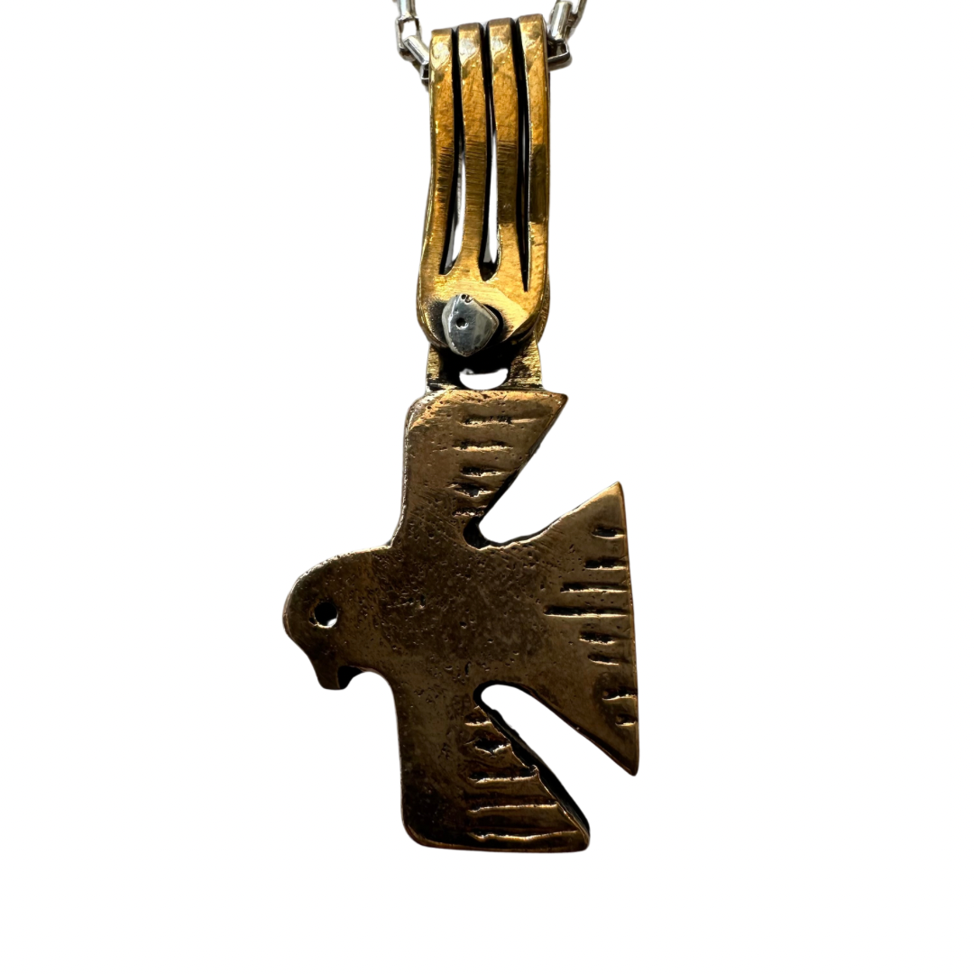 Thunderbird Silver & Bronze Necklace