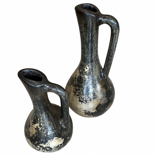 Pair of Vintage Pottery Jugs / Vases