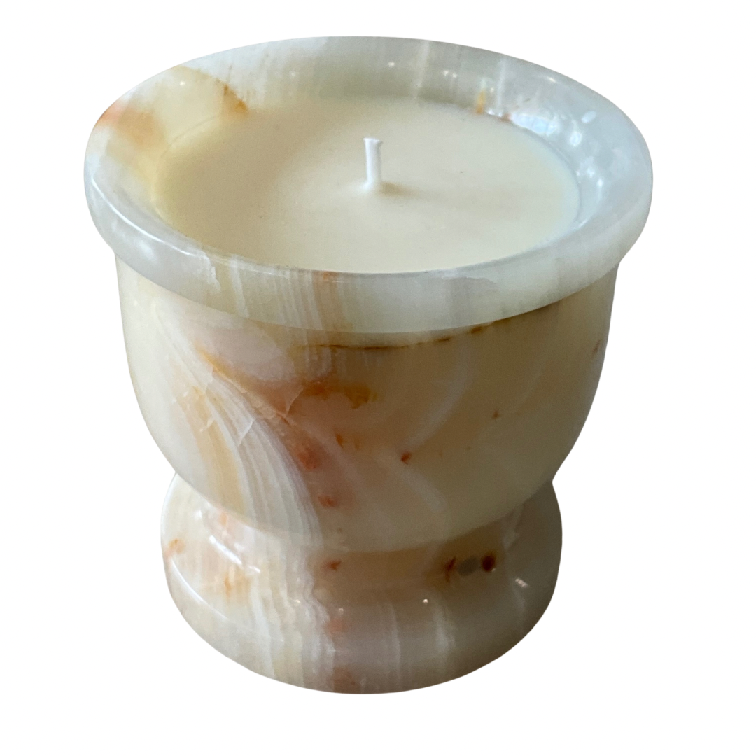 Medium Onyx Marble Gardenia Candle 5
