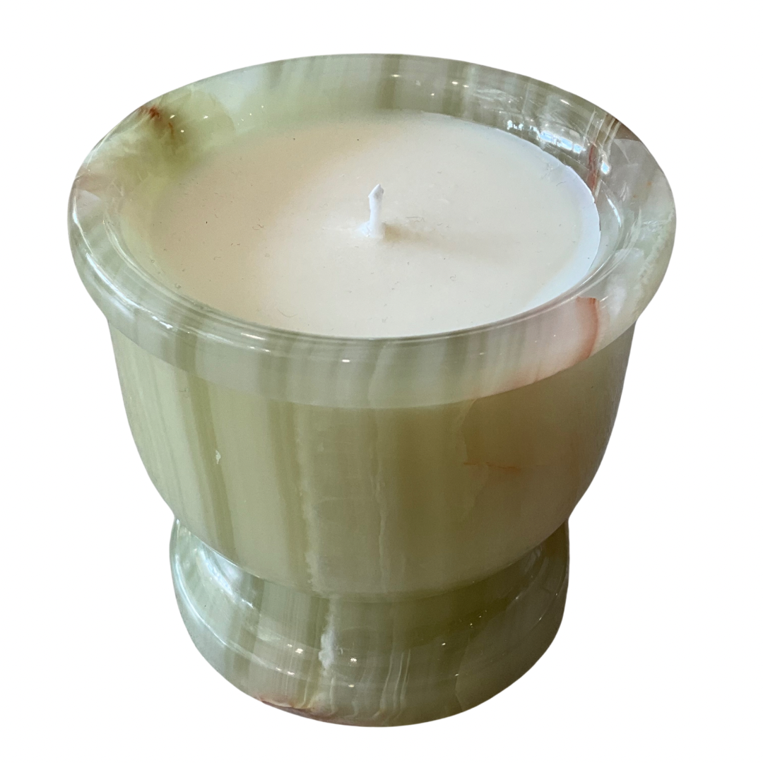 Medium Onyx Marble Gardenia Candle 7