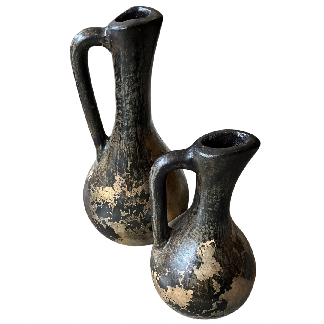 Pair of Vintage Pottery Jugs / Vases