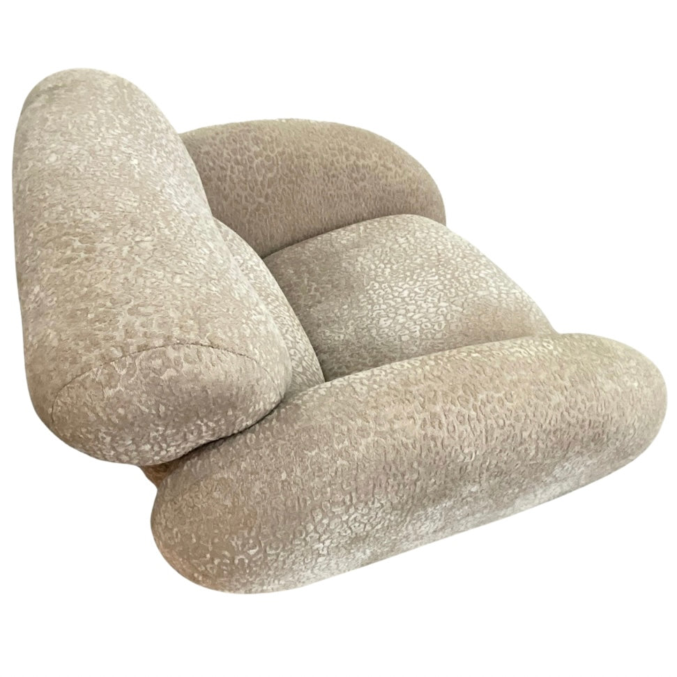 Pair of Sculptural Swivel Lounge Chairs by Directional