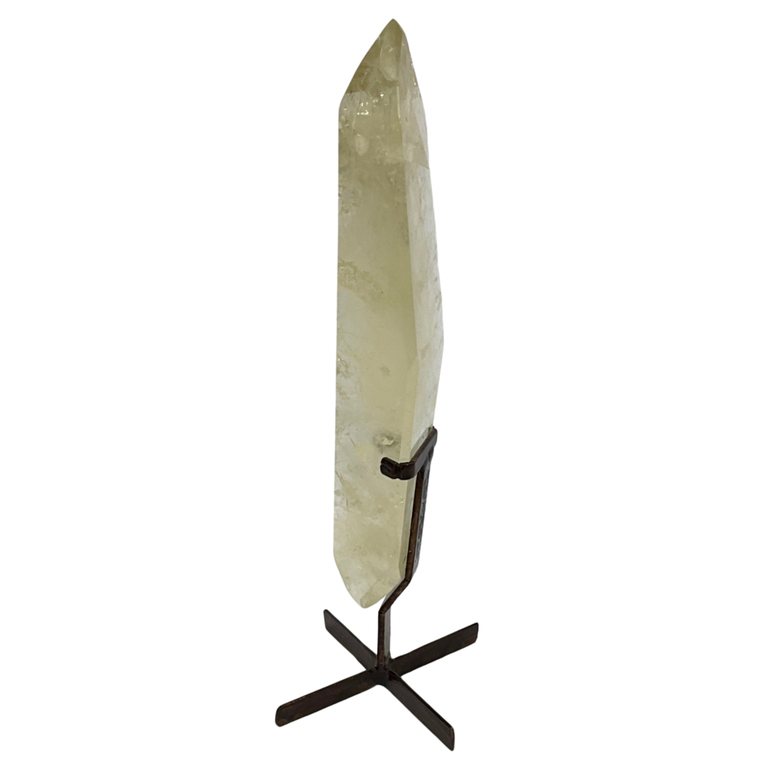 Citrine Crystal Double Point on Custom Stand