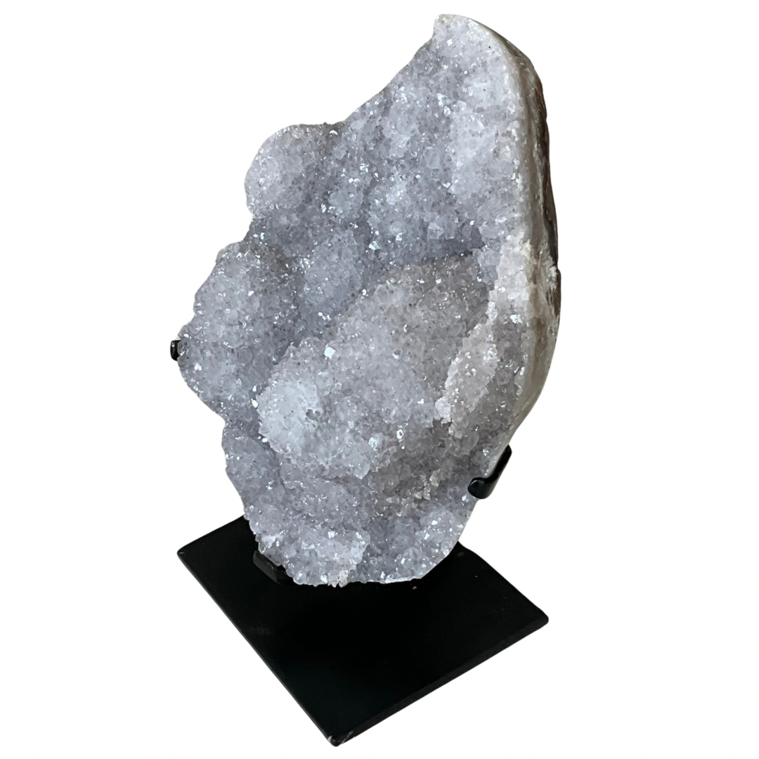 Lavender Amethyst Geode Crystal on Stand