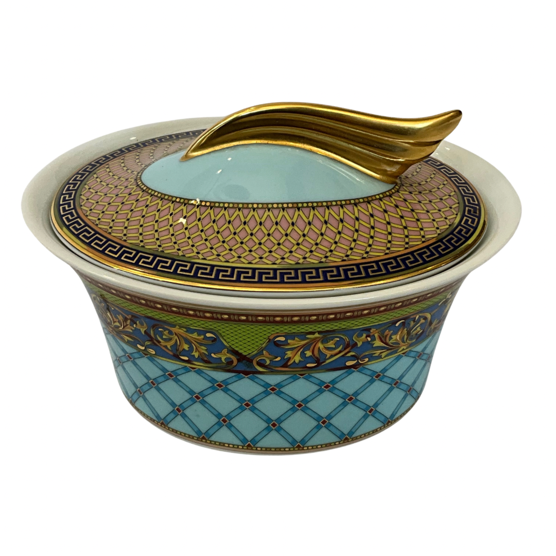 Versace X Rosenthal Russian Dream Porcelain Sugar Bowl – CHURCH Versace X Rosenthal Russian Dream Porcelain Sugar Bowl – CHURCH