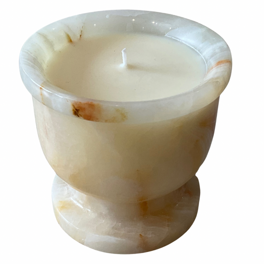 Medium Onyx Marble Gardenia Candle 5