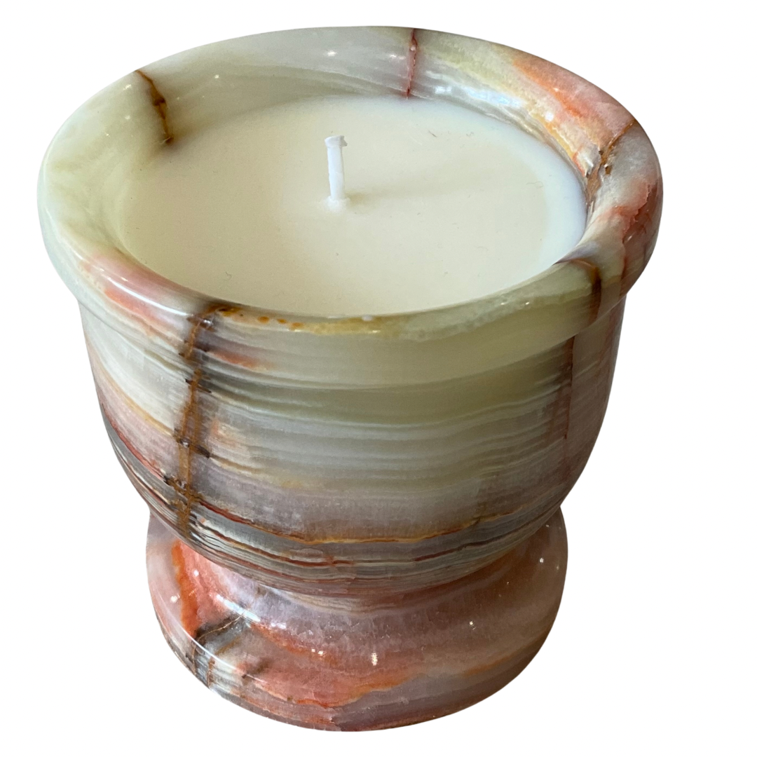 Medium Onyx Marble Gardenia Candle 3