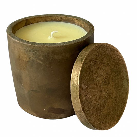 Solid Bronze Gardenia Hand Made Candle #9