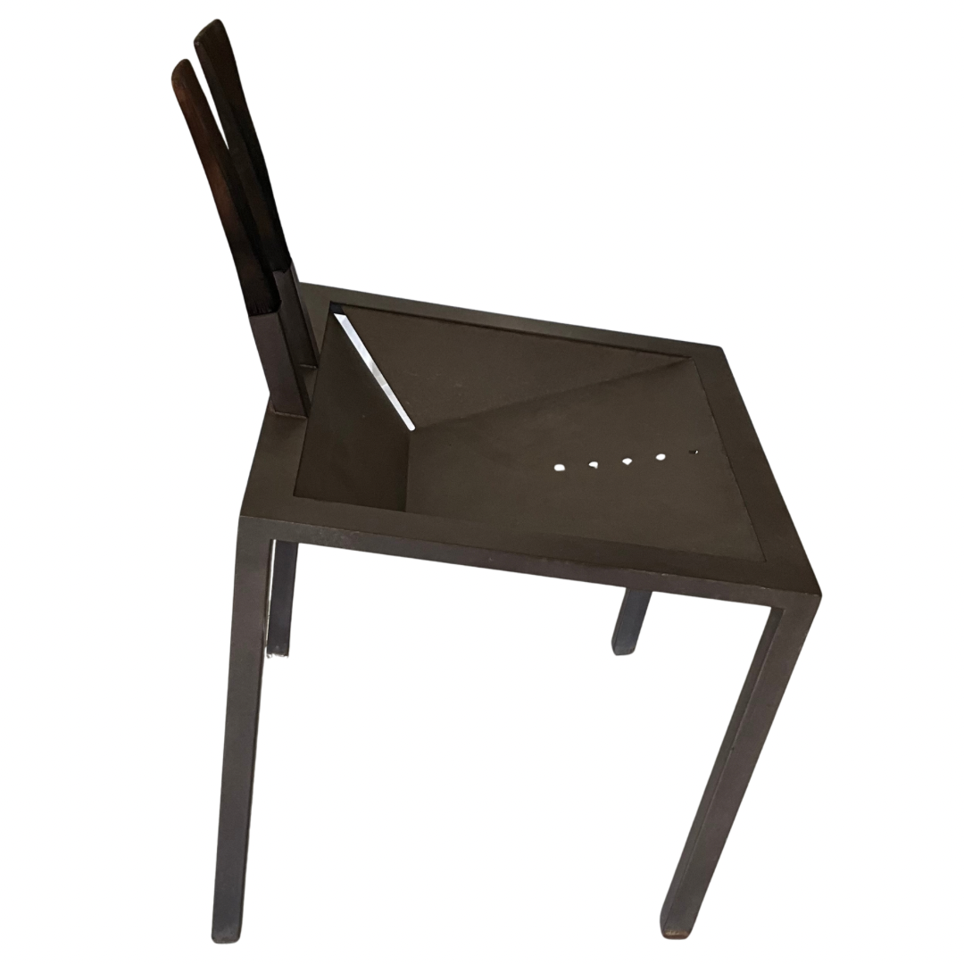 Stanislav Kutac Pair of Steel & Wood Chairs
