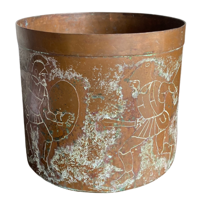 large copper pots for plants Vintage Etched Copper Planter – CHURCH Boutique