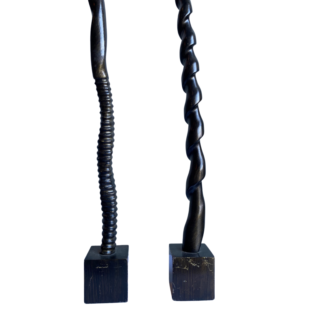 Pair of Asymmetrical Faux Antler Sculptures