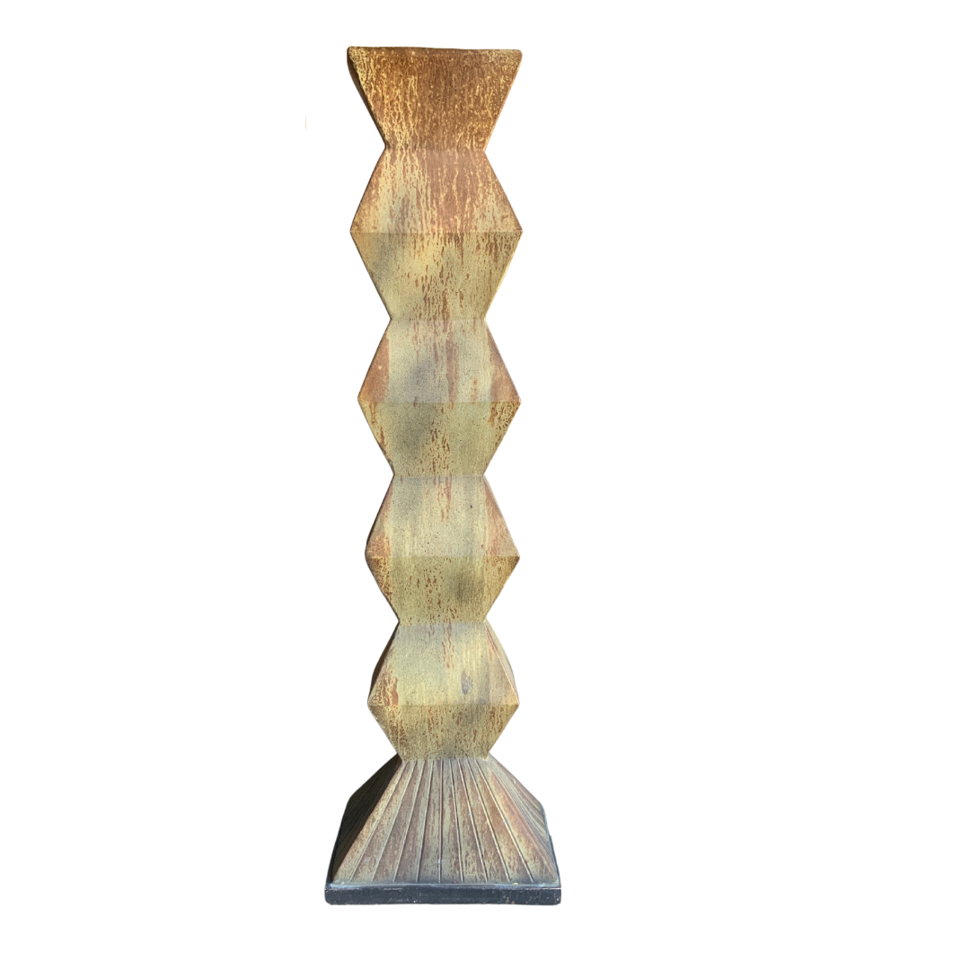 Geometric Tall Resin Sculpture