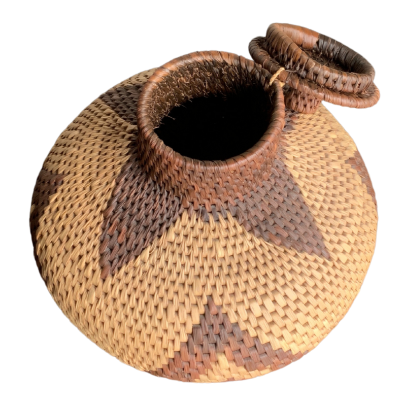 Woven Basket Container with Lid