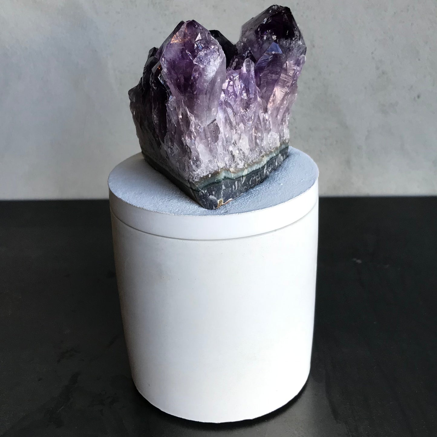 Amethyst Crystal Lid Candle