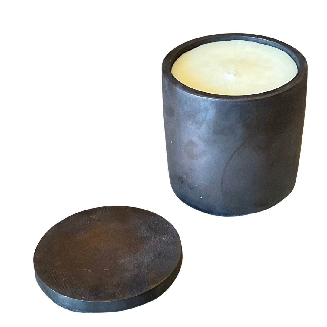 Dark Pewter-Tone Bronze Candle