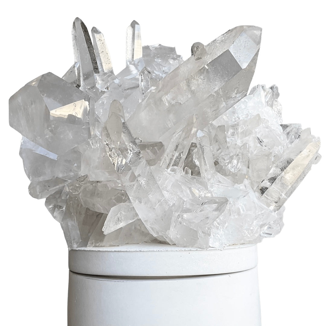XL Clear Quartz Cluster Lid Candle
