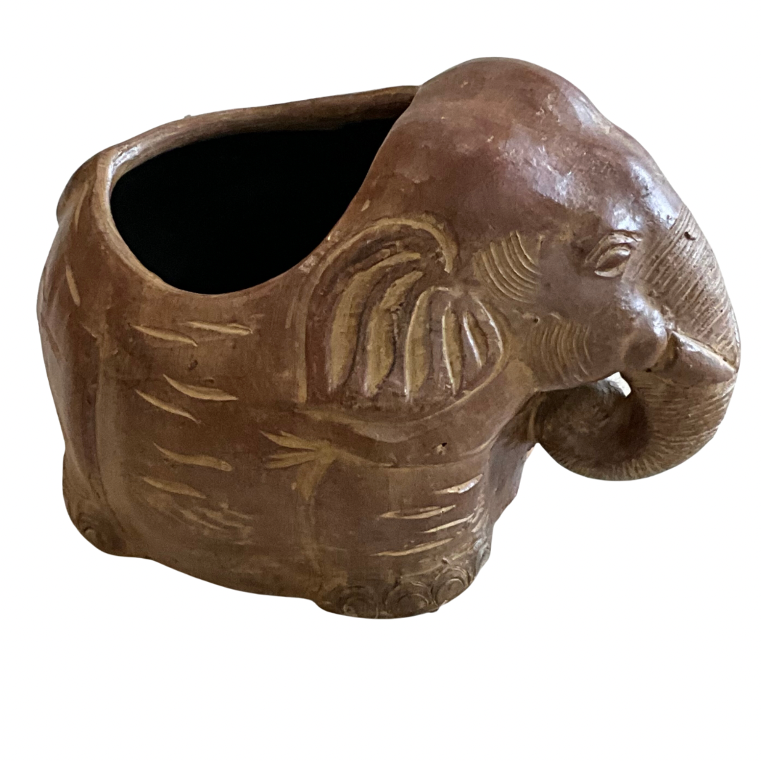 Vintage Ceramic Elephant Planter