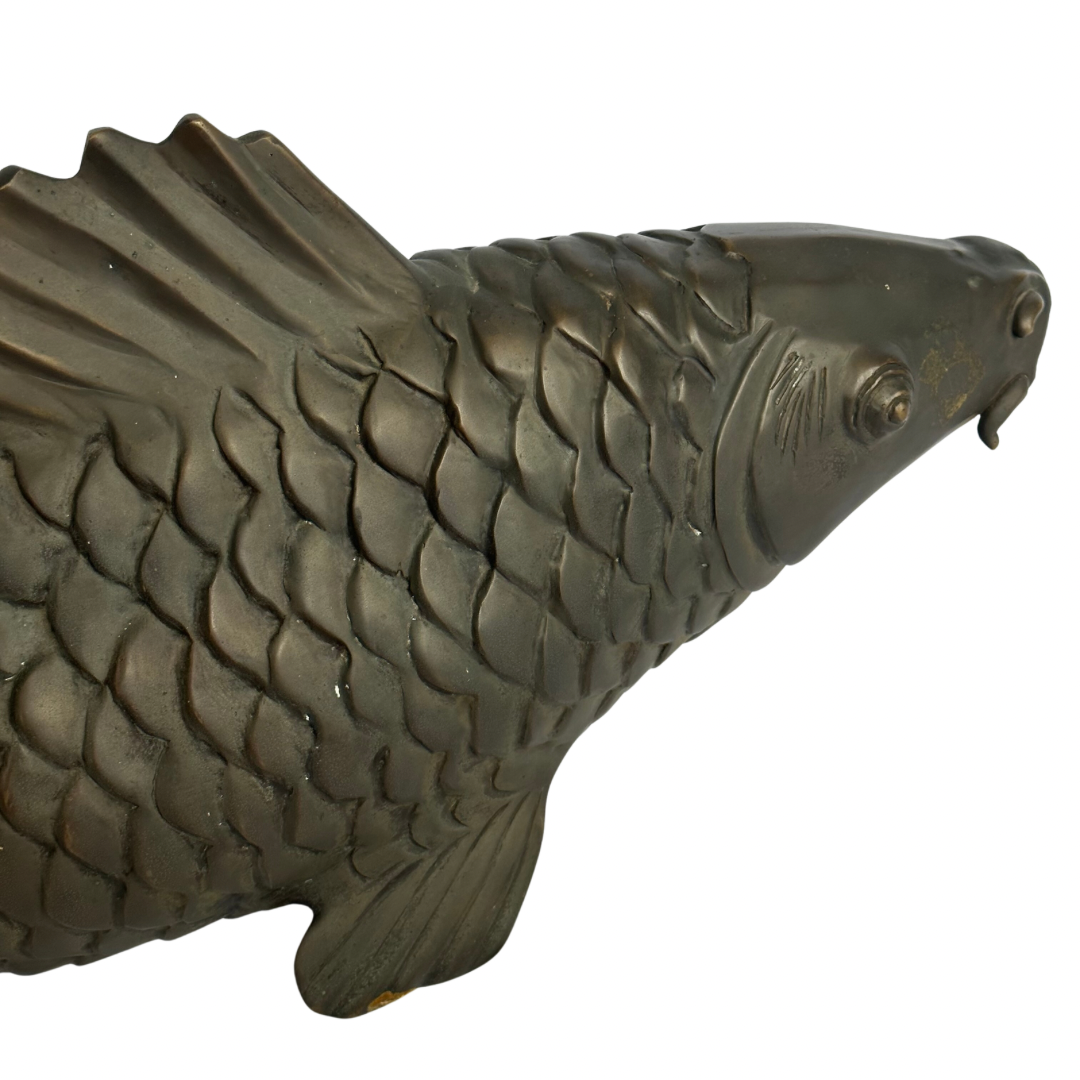 Metal Japanese Koi Fish Sculpture