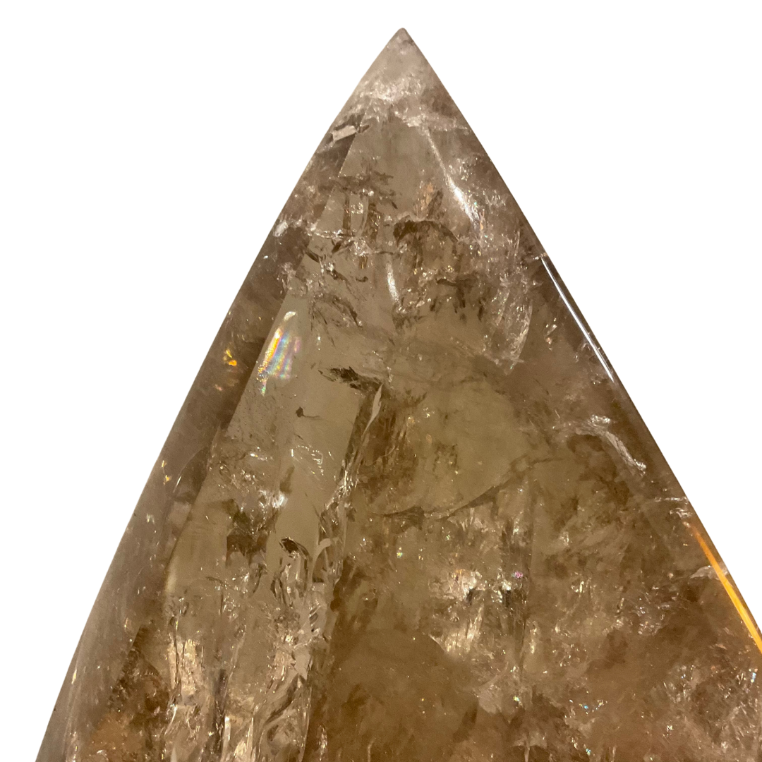 Natural Citrine Flame on Stand