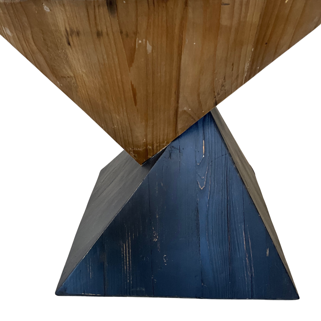 Geometric 2-Tone Accent Side Table