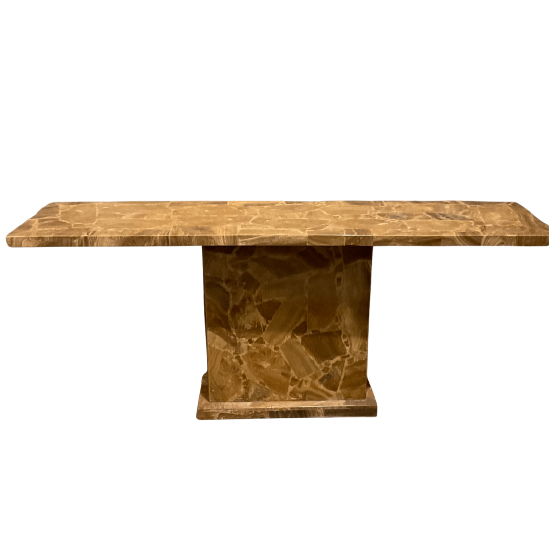 Vintage Tan Tones Marble Console Table