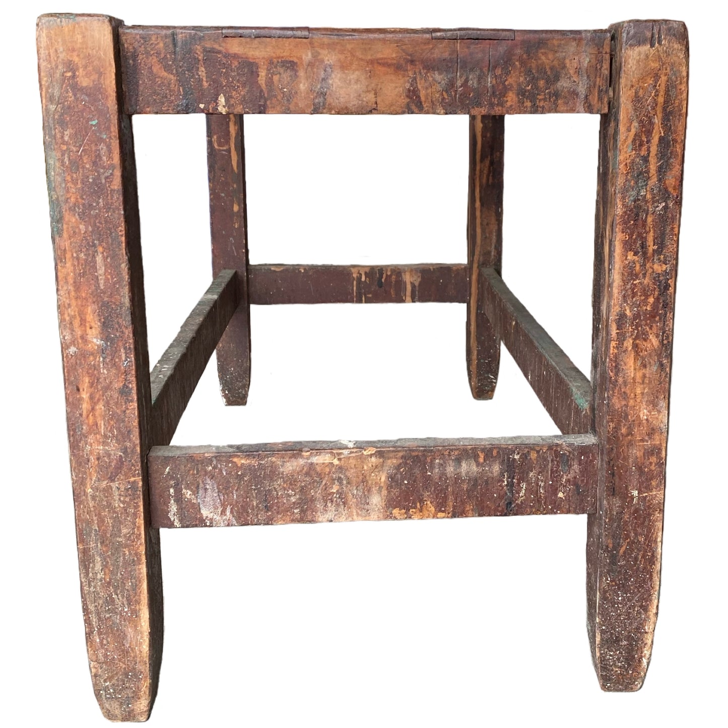 Vintage Wood Distressed Side Table