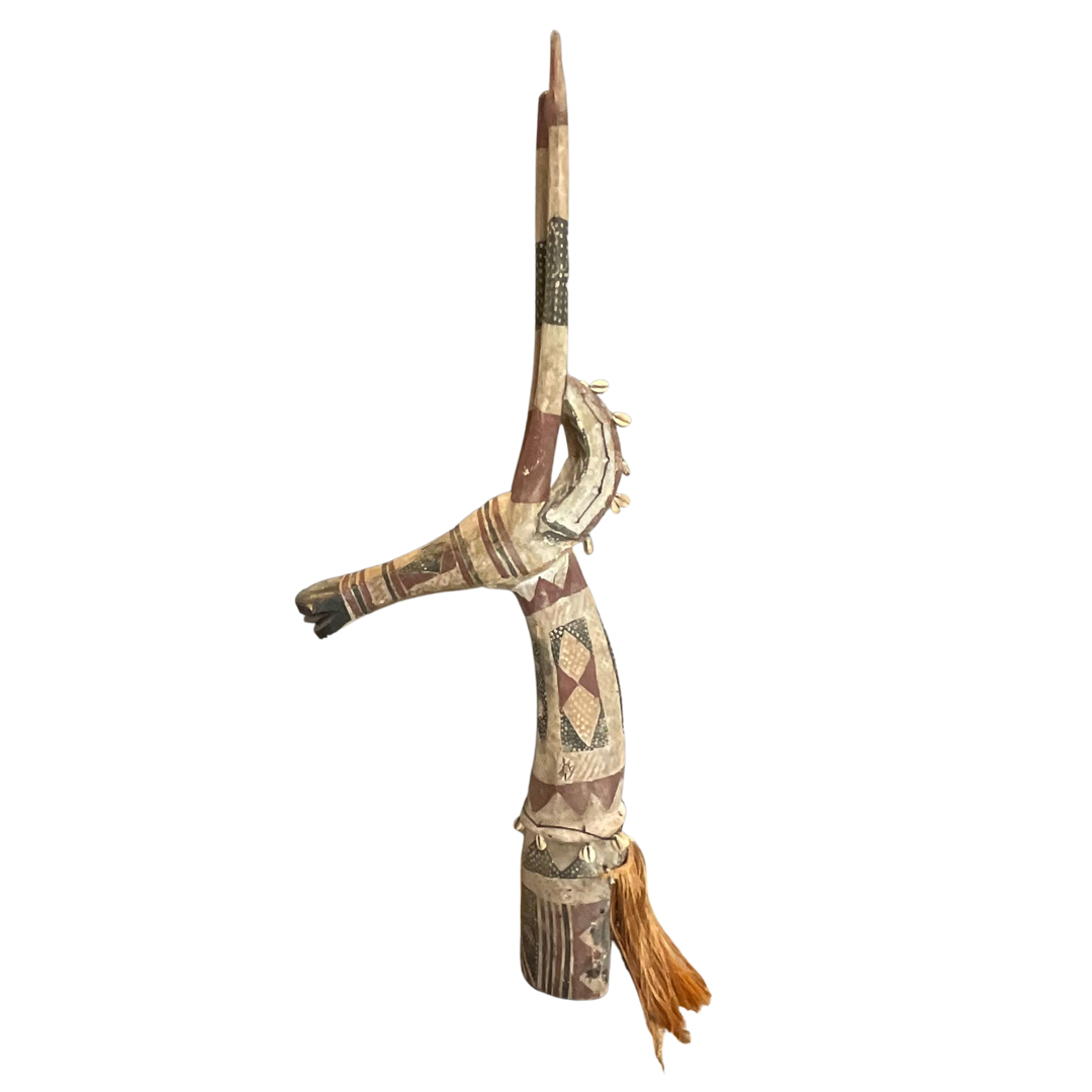 Carved Wood Gazelle Mask