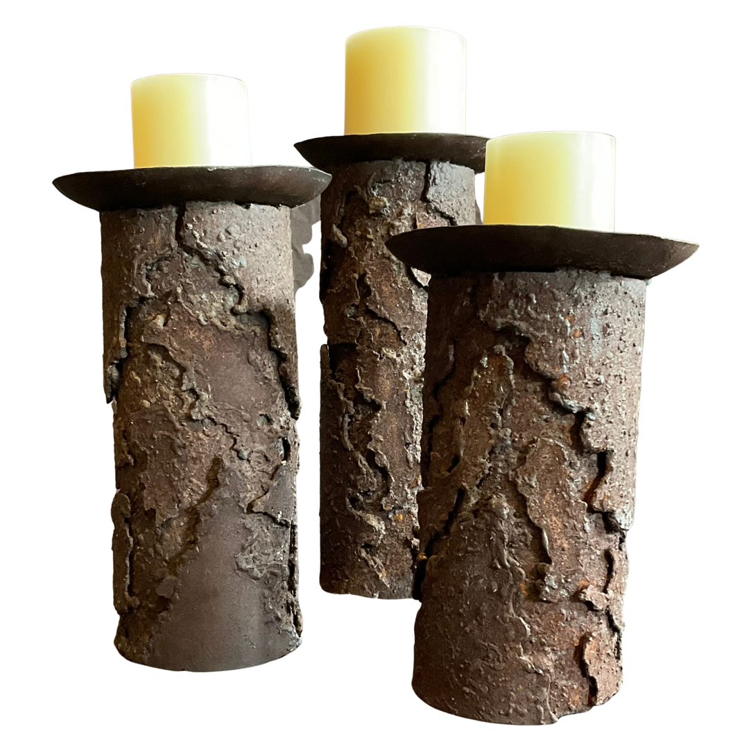 Set of 3 Metal Candle Holders