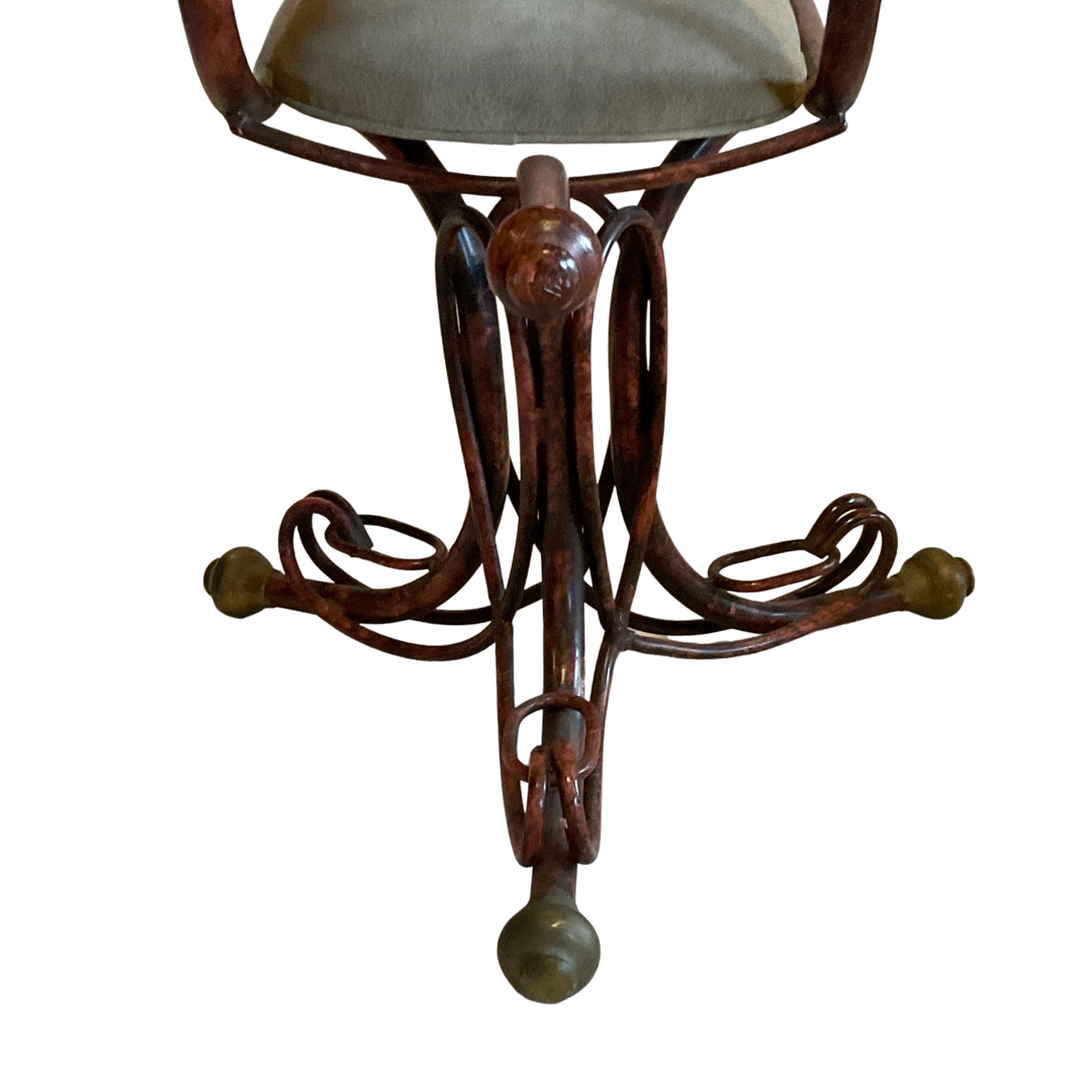 Arthur Court Pair of Sculptural Metal Chairs