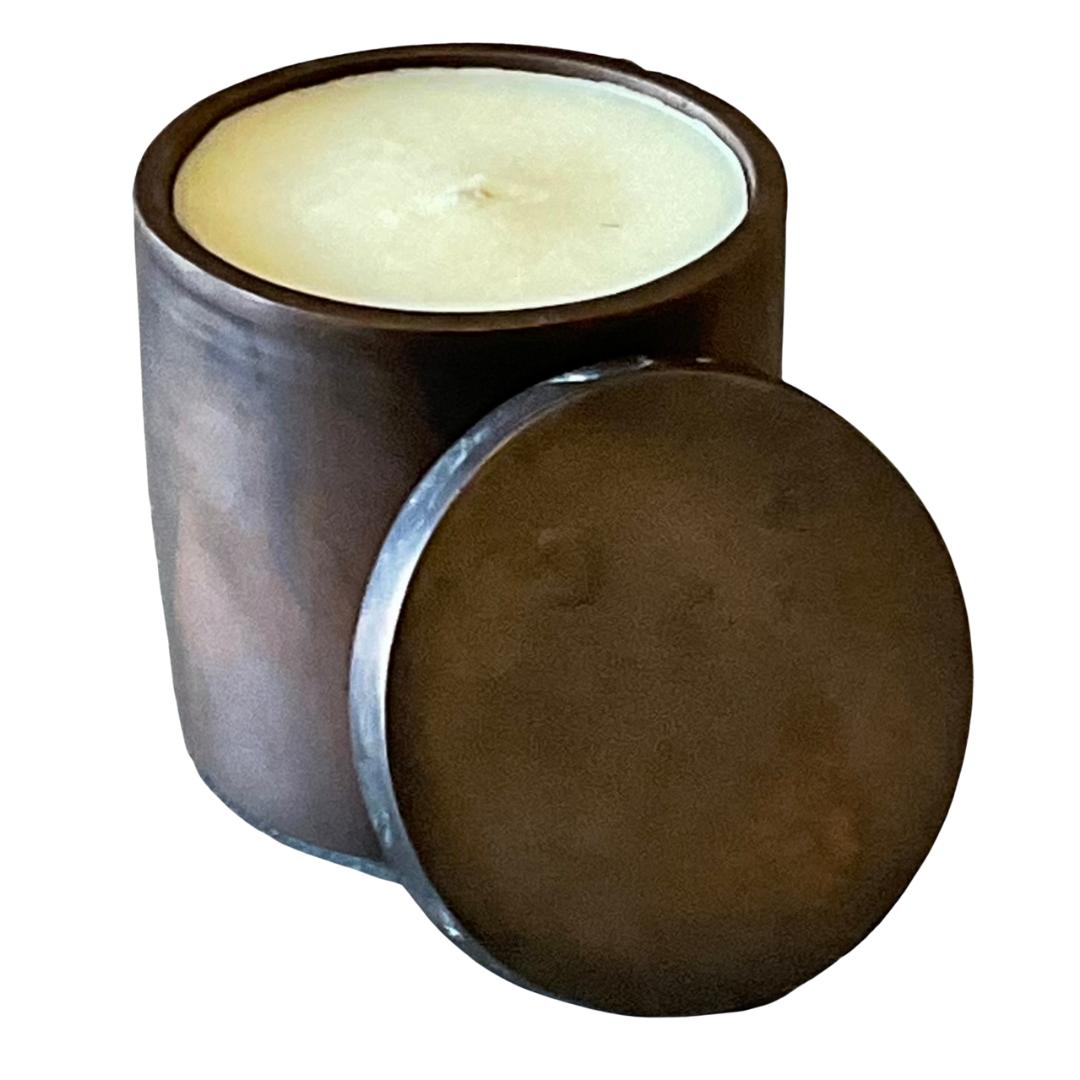 Dark Bronze Tone Gardenia Candle
