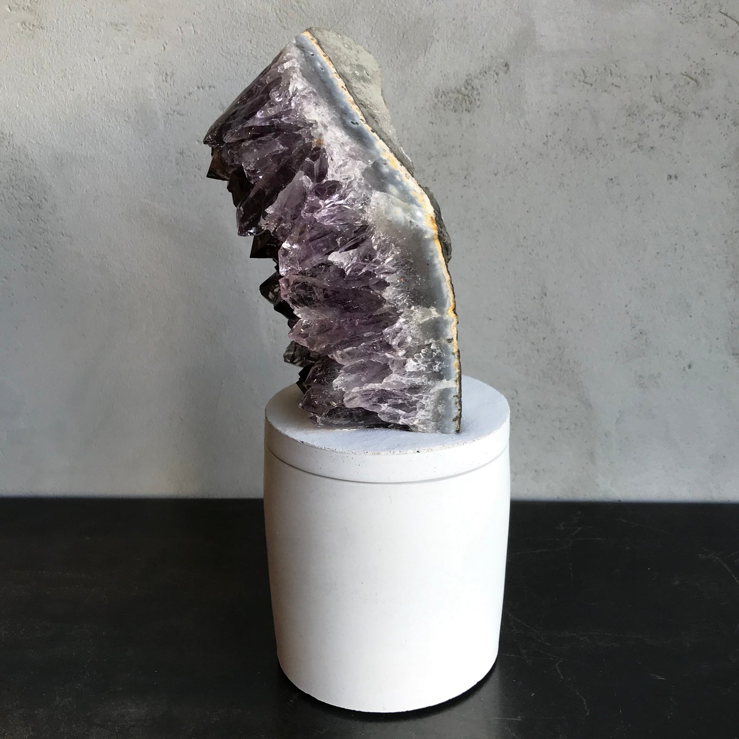 Amethyst with Agate Lid Candle