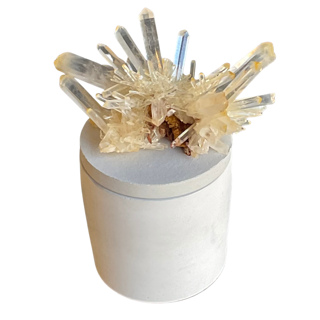 Large Mango Quartz Lid Candle