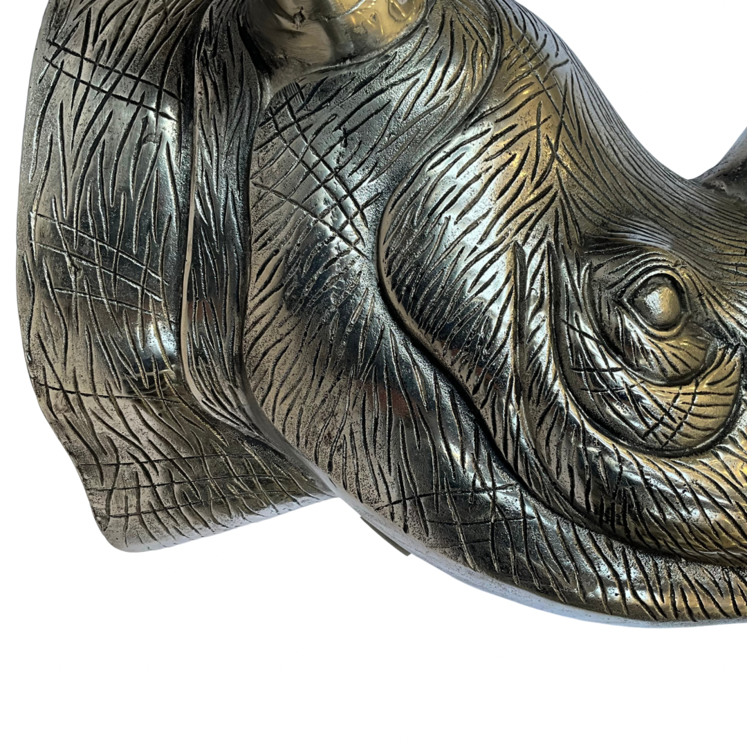 Wall Mounted Rhino Sculpture