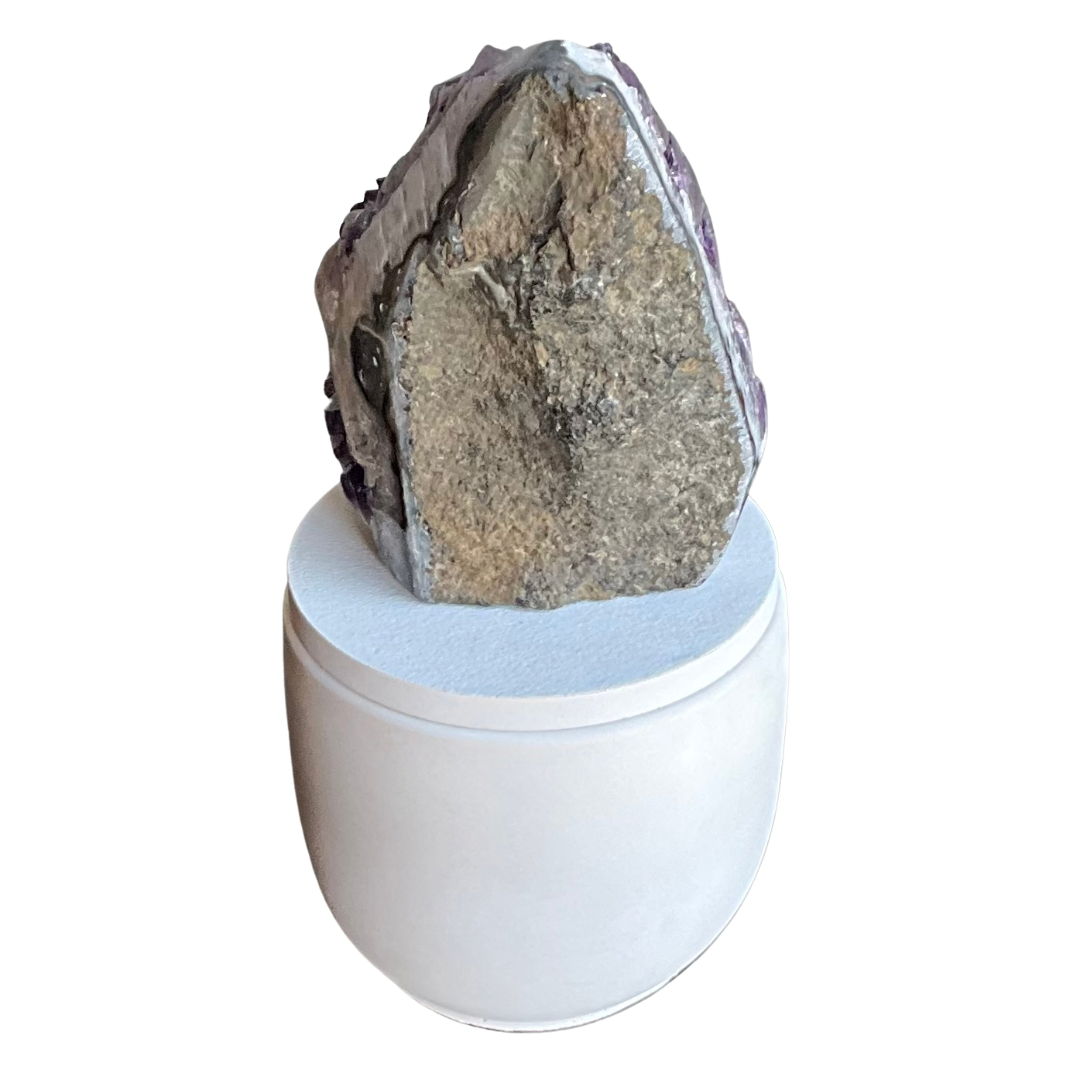 Amethyst Crystal Geode Lid Gardenia Candle