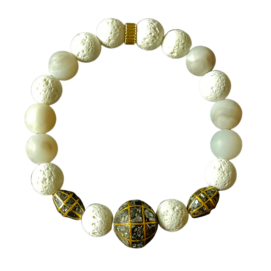 Black Diamond Bead Bracelet