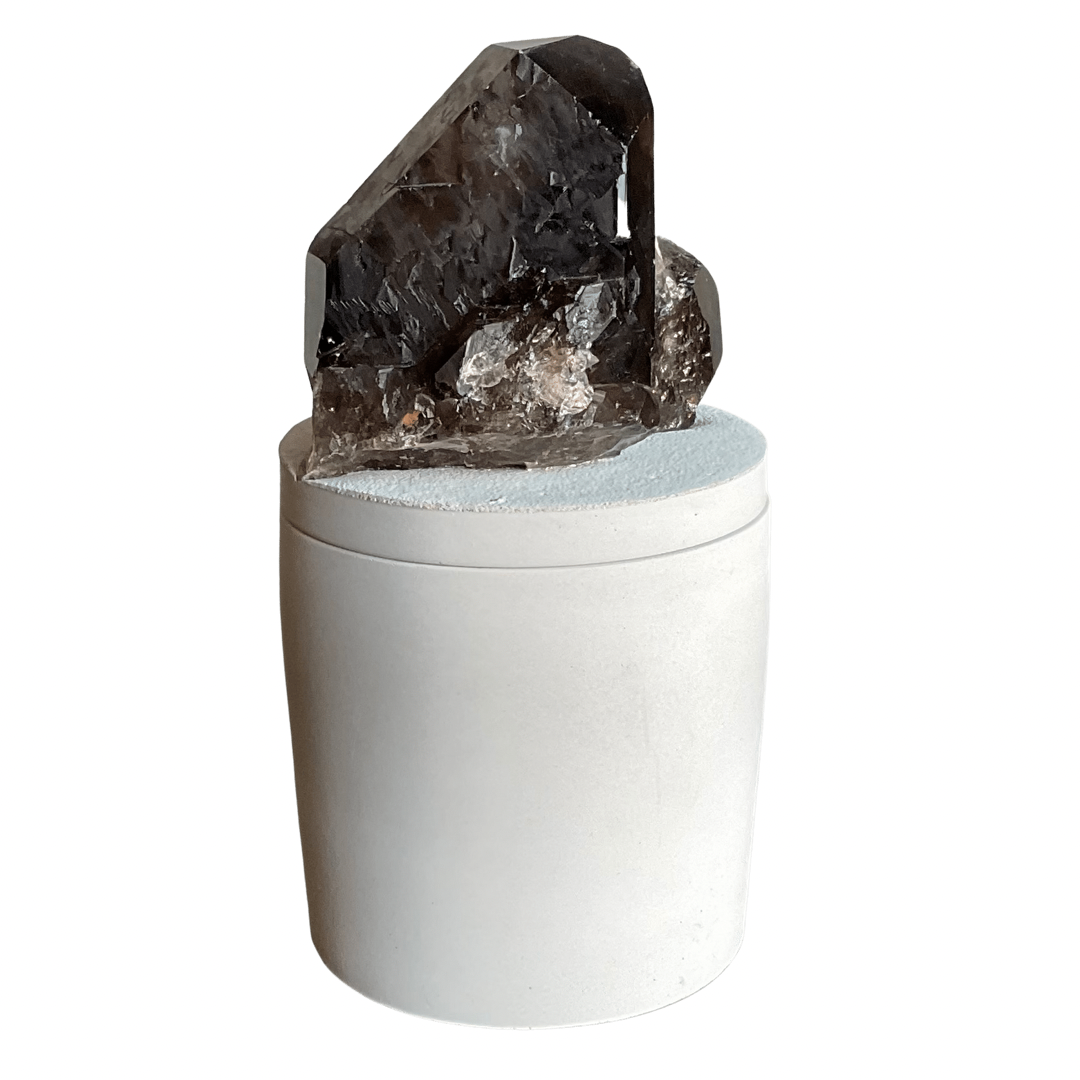 Smoky Quartz Generator Lid Candle