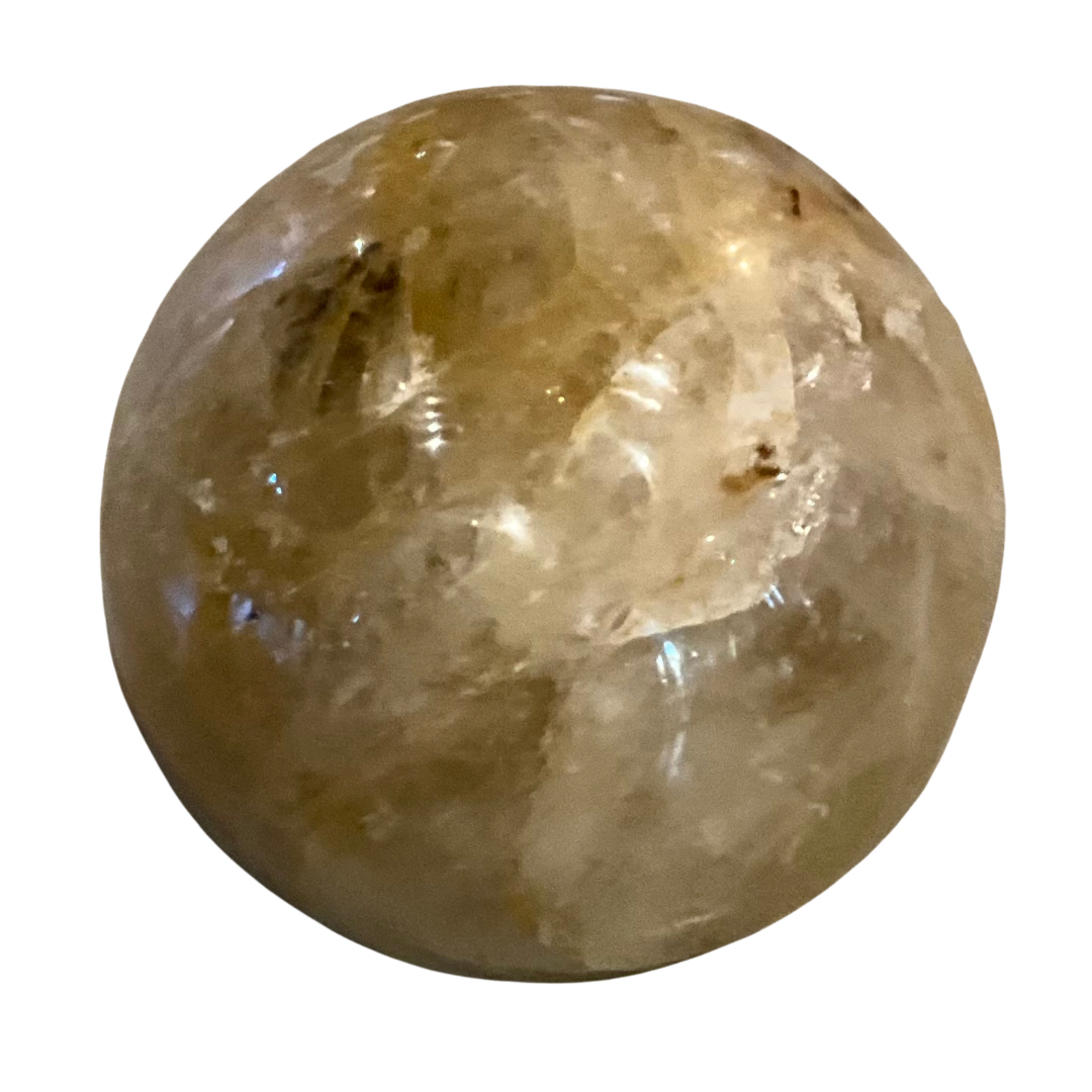 Citrine Yellow Quartz Crystal Sphere