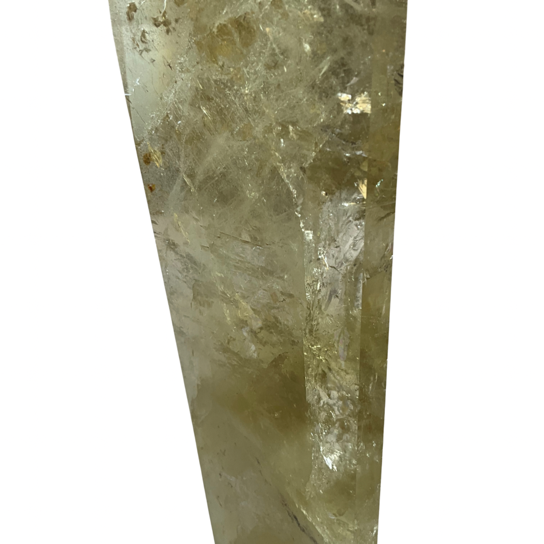 Natural Citrine Crystal Point on Custom Stand