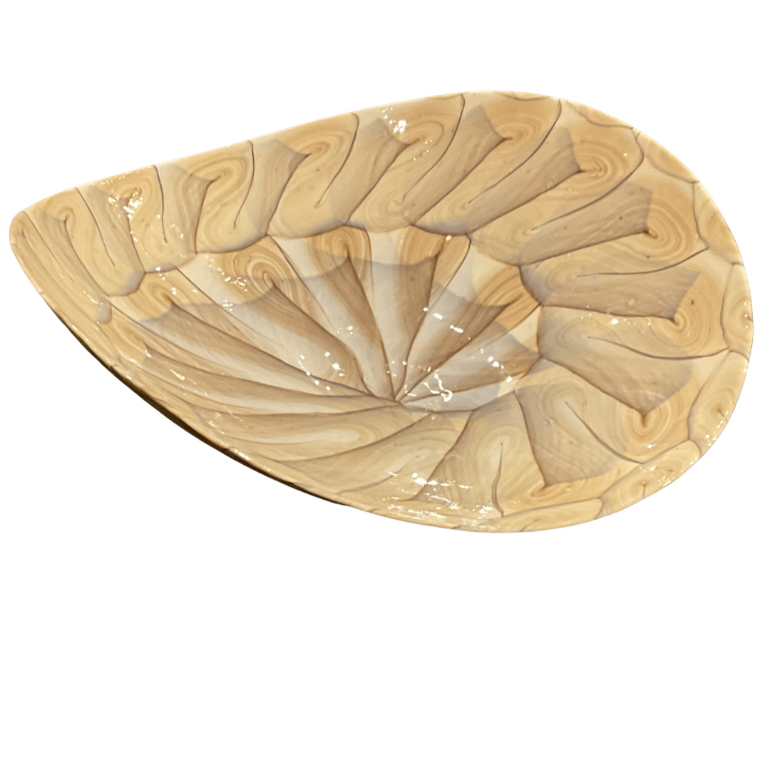 Glazed Abstract Display Bowl