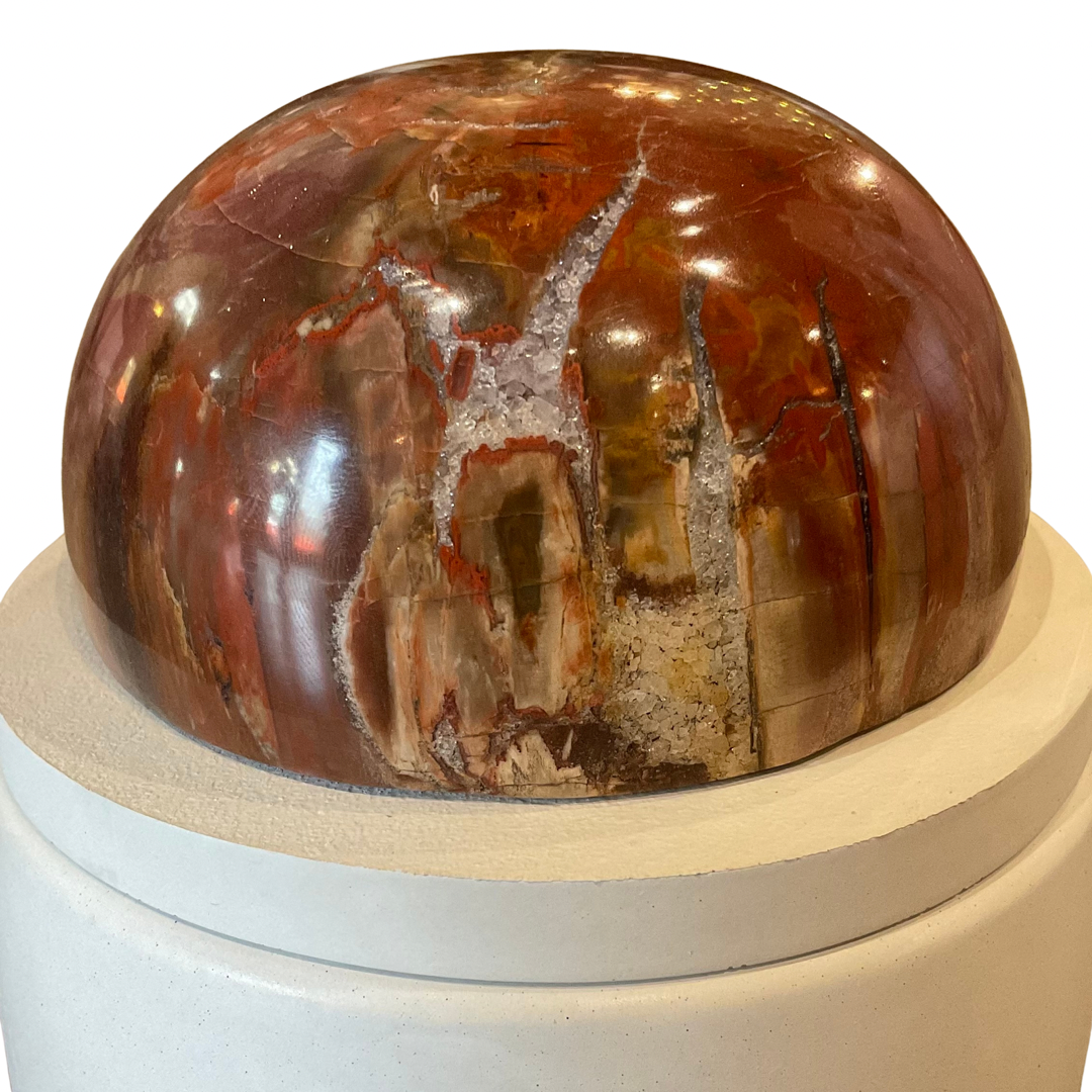 Madagascar Petrified Wood Crystal Lid Gardenia Candle