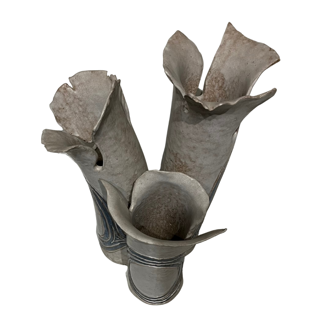 3-Part Studio Pottery Vase