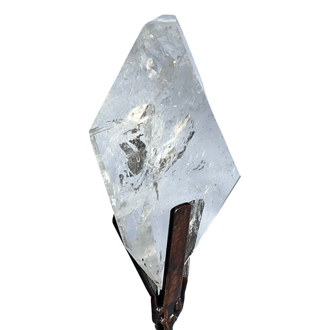 Faceted Lemurian Quartz on Stand