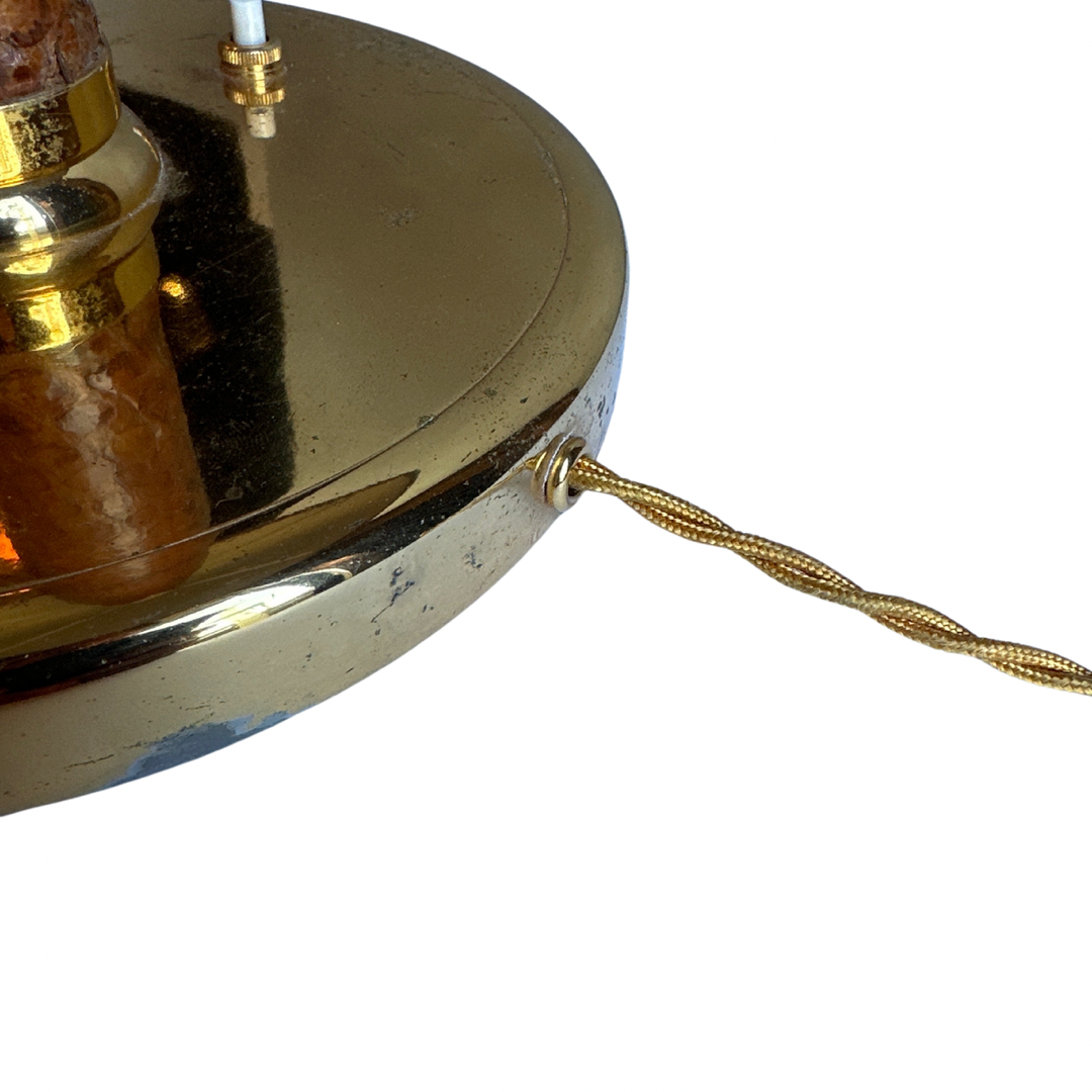 Snake Skin & Brass Accent Table Lamp