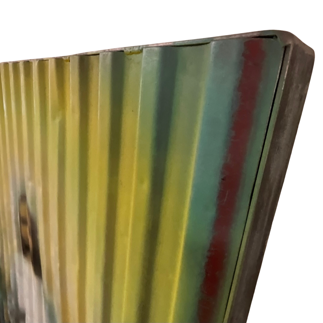 "Turin" Painting on Corrugated Metal